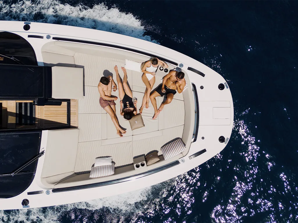 The sun dances on the large sun decks